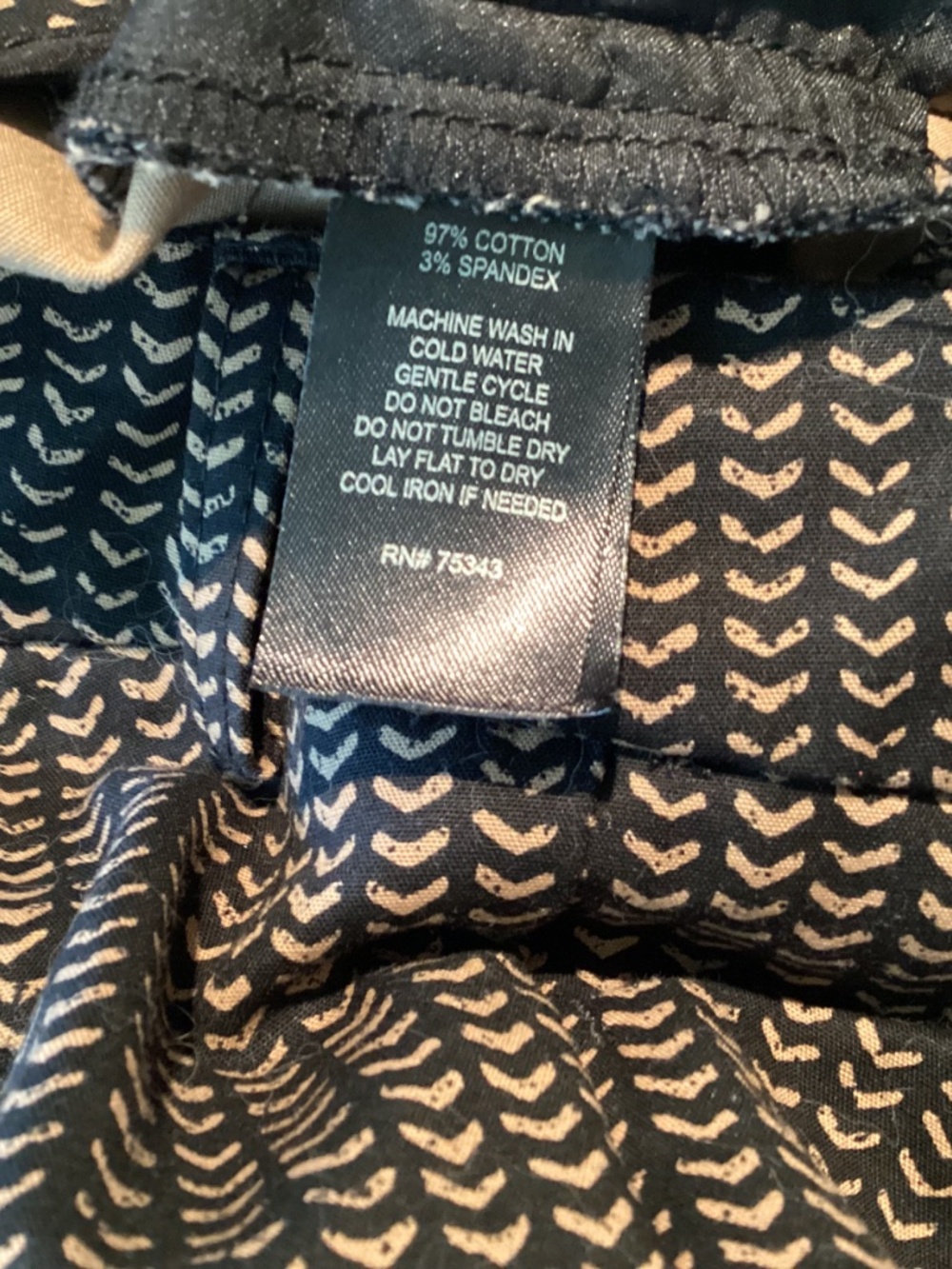 WILLI SMITH - BLACK/TAN COTTON PANTS - SIZE 8 - Picture 4 of 6